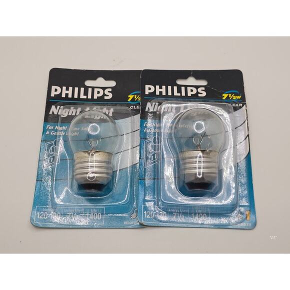 Philips Other - Philips 7.5W Clear Night Light Bulbs BC7-1/2S11/CL 120V S11 Lot of 2